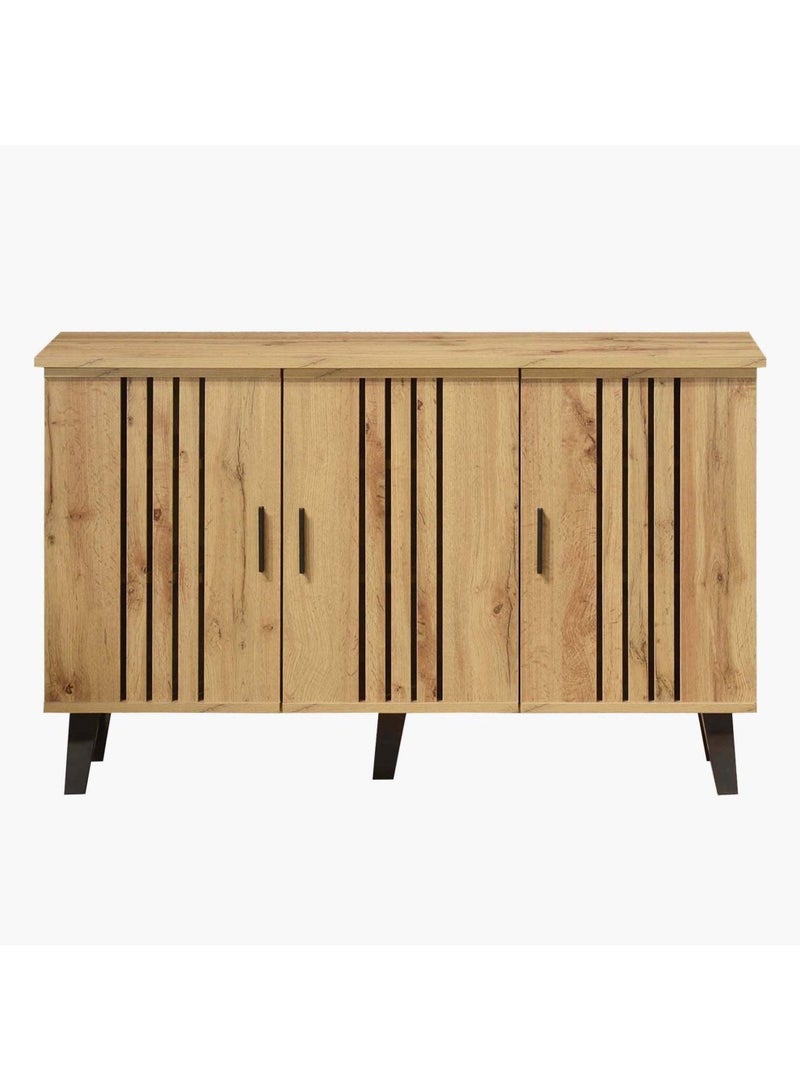 Home Box Porto 12-Pair Shoe Cabinet With 3 Doors And 4 Shelves 34x72x114 cm , Engineered Wood With Foil Veneer - Image 2